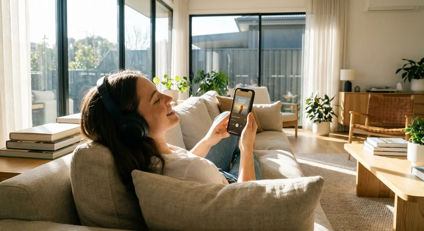Spotify mobile app interface showing shuffle mode