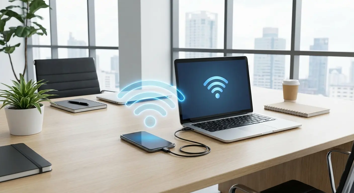 Phone displaying hotspot settings screen