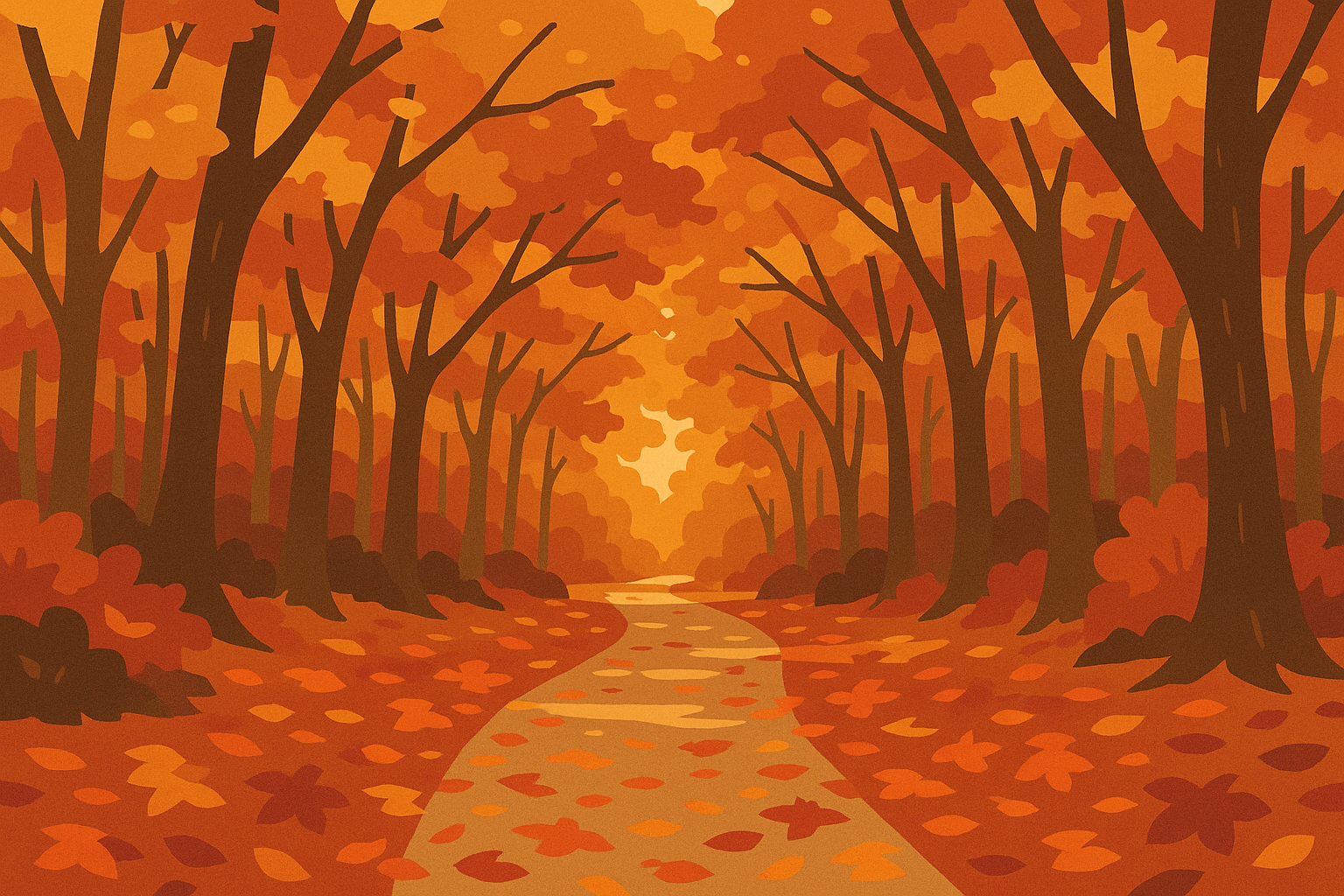 Natural elements dark academia wallpaper with autumn forest