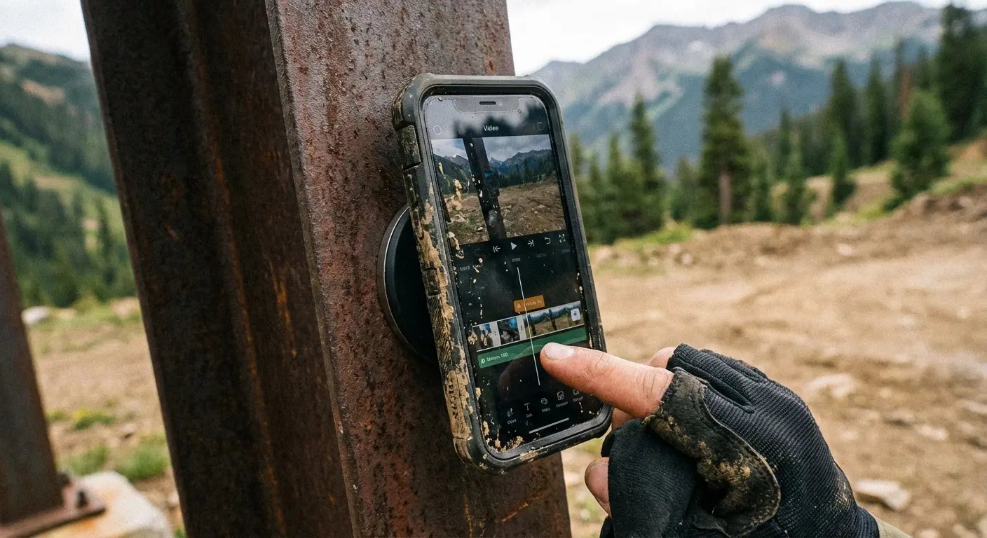 Rokform rugged case protecting a smartphone
