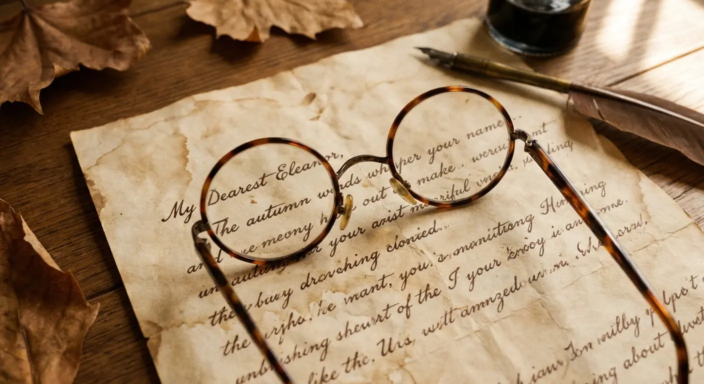Handwritten letter on a desk