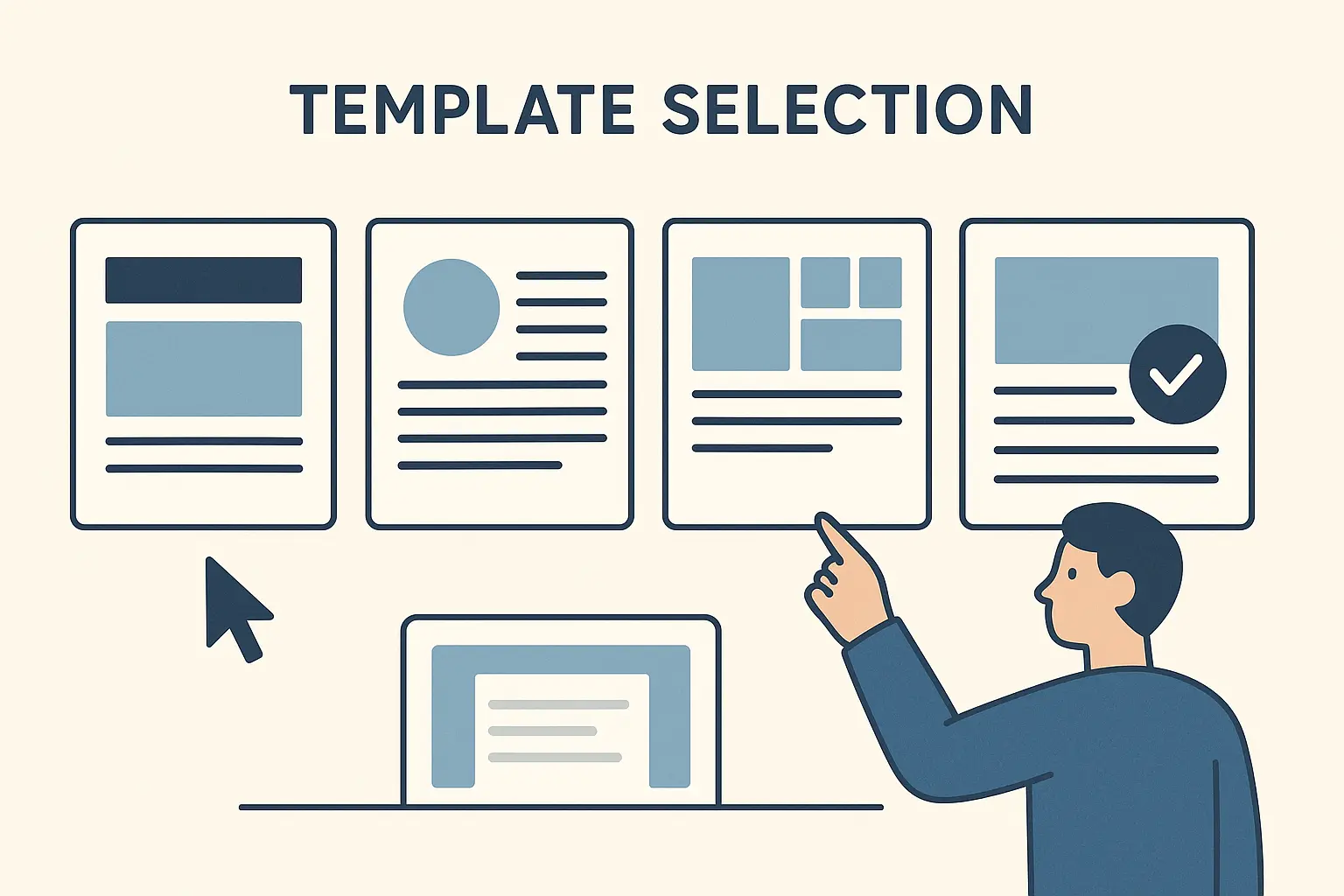 Resume template selection and customization