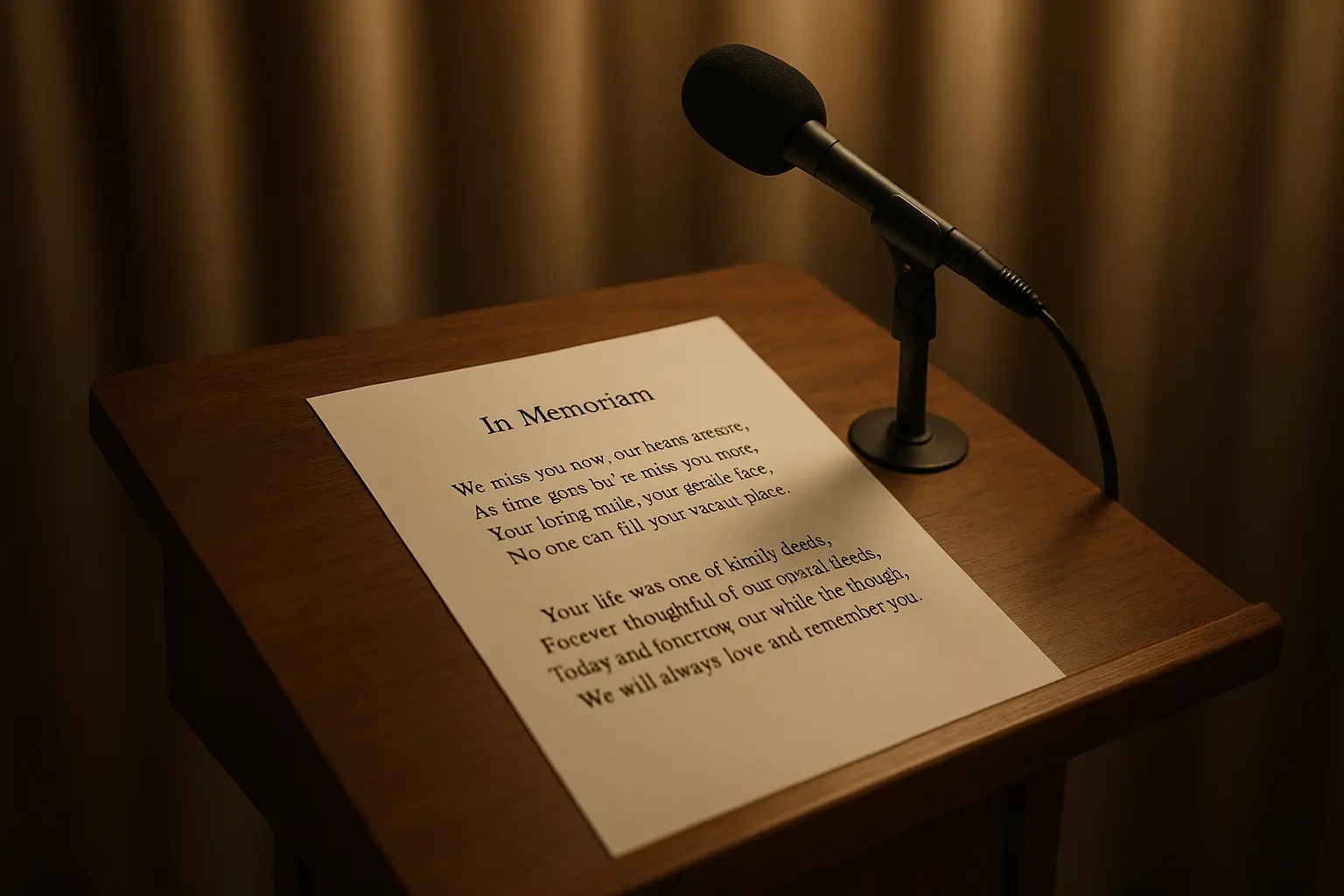 Family members sharing celebration of life poems