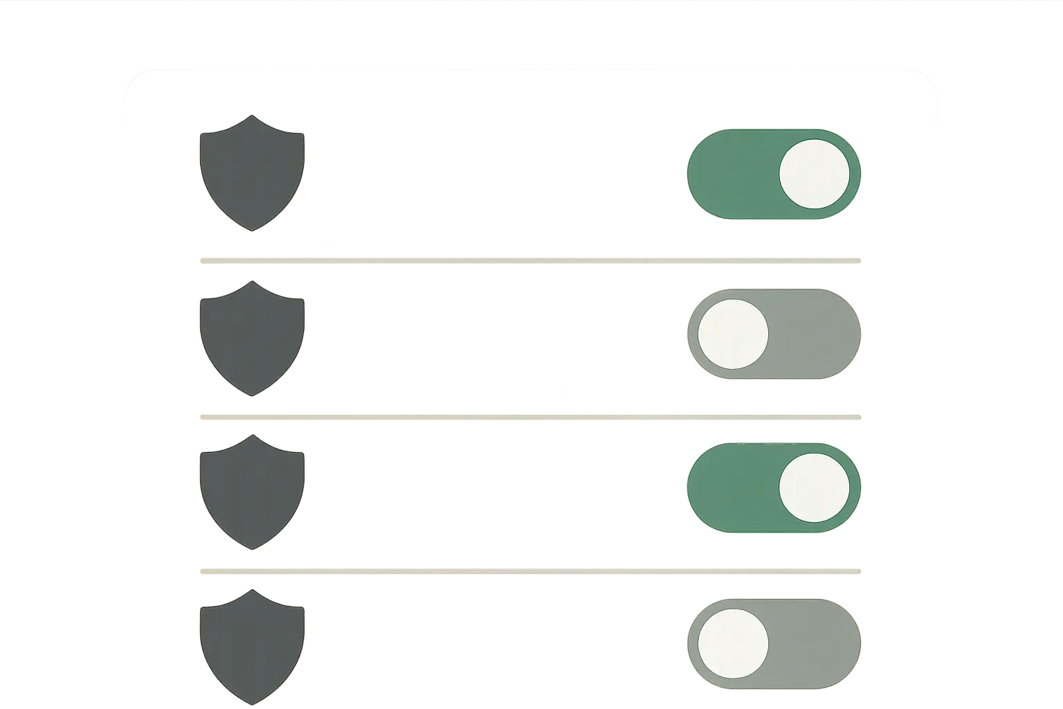 Social media privacy settings interface