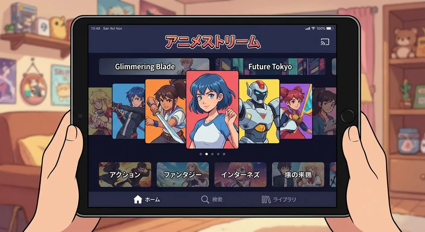 Crunchyroll app interface displaying anime titles