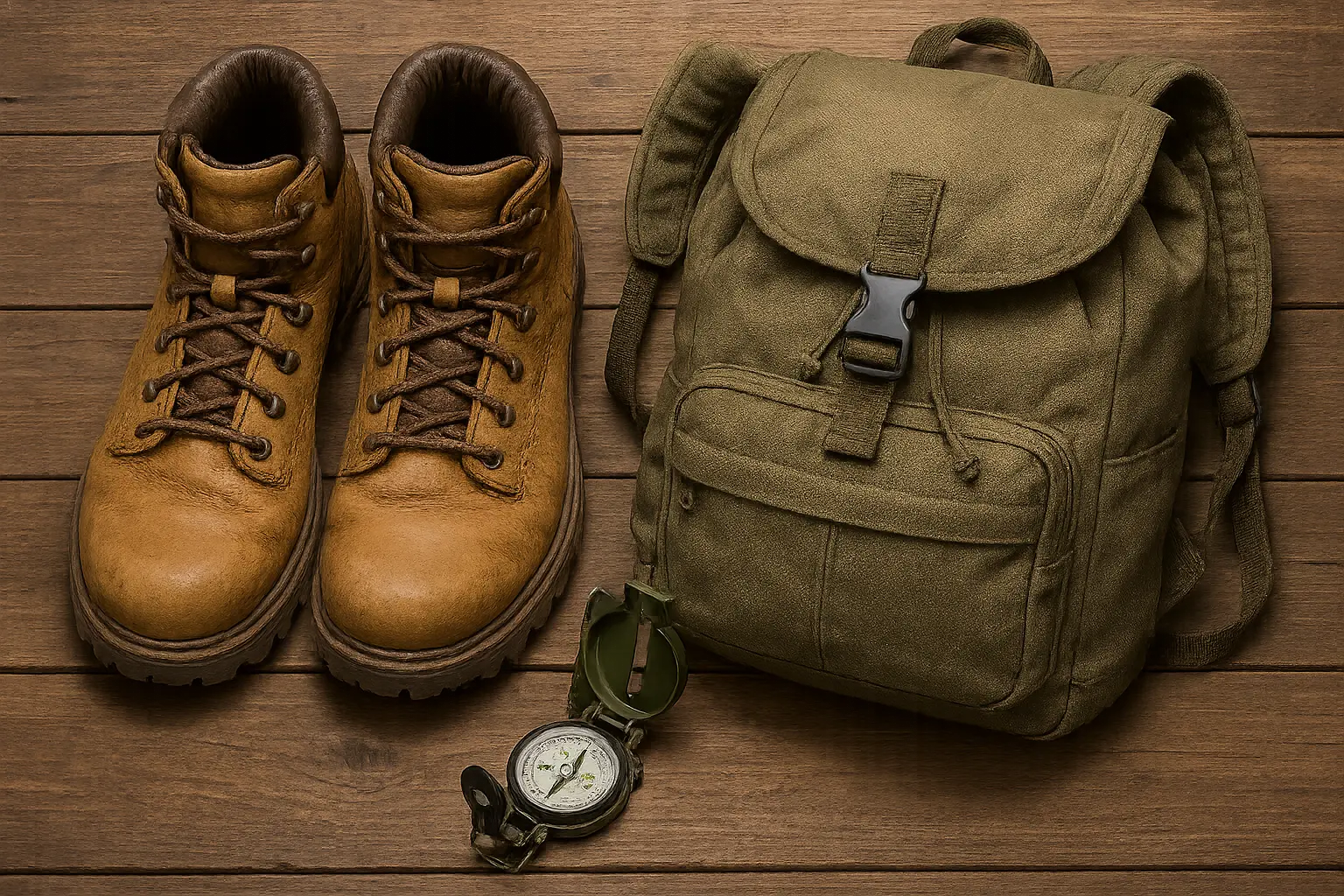 Young woman on adventure hiking mountain trail