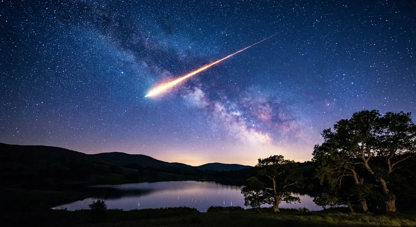 A shooting star representing a life cut short