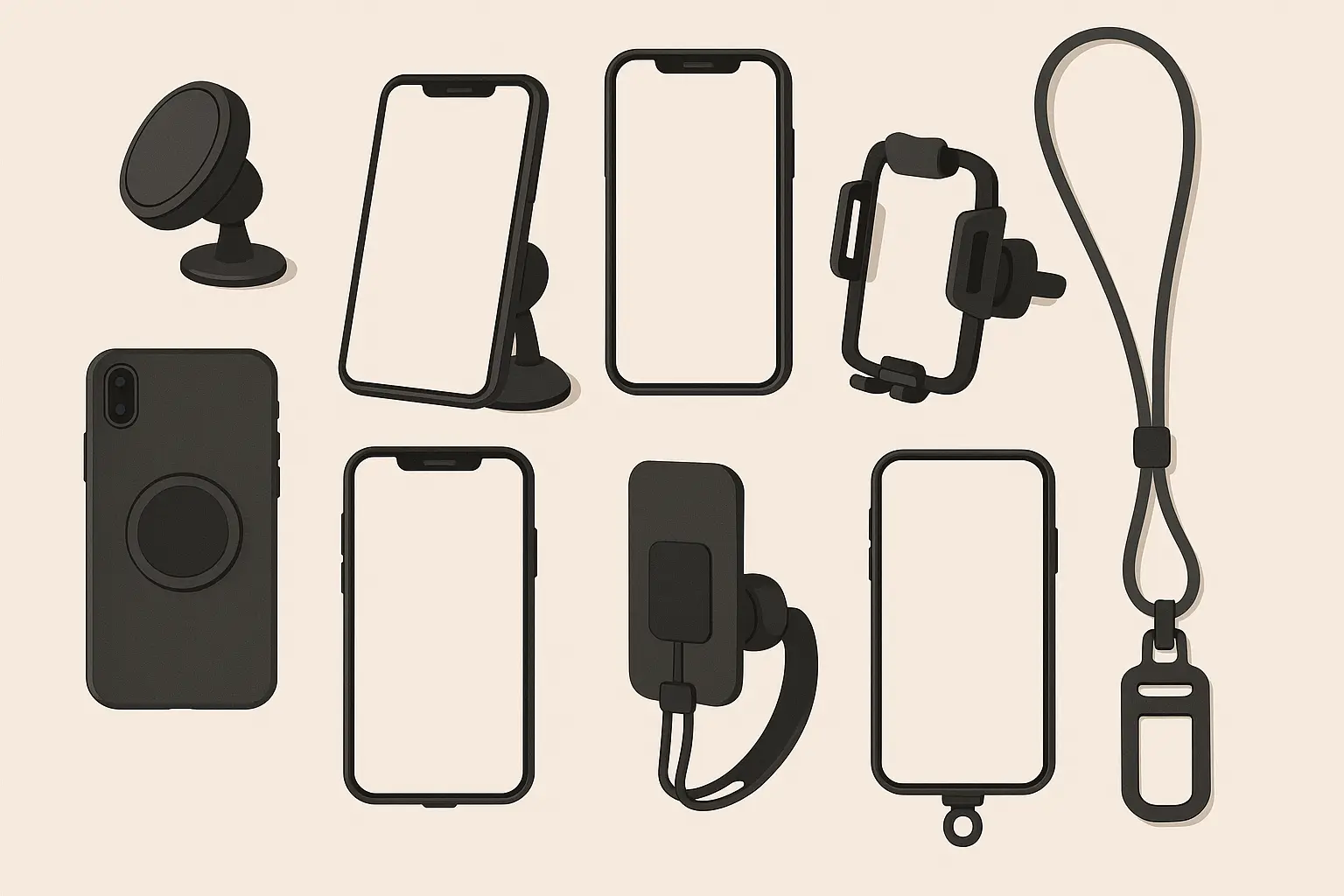 Secure phone mounting solutions