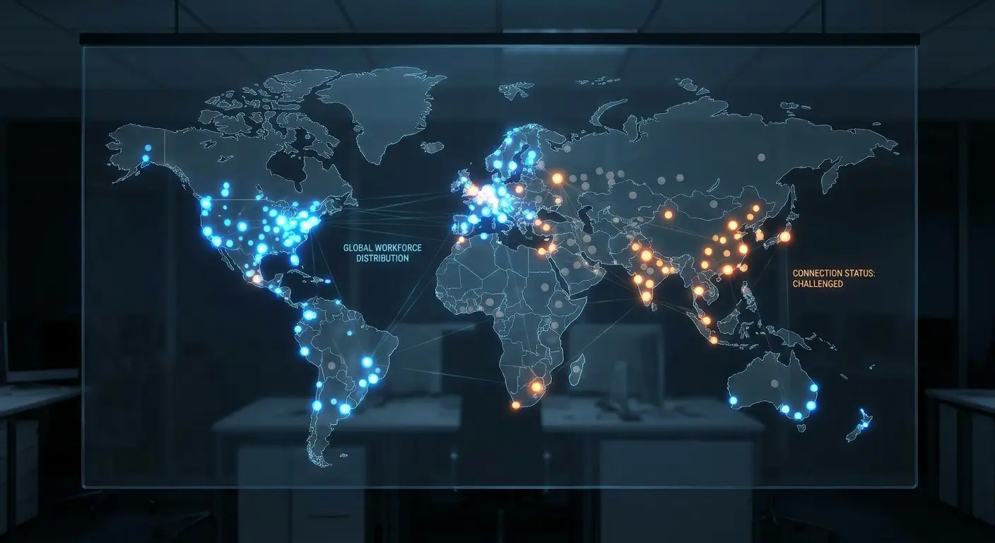 Distributed remote team network topology
