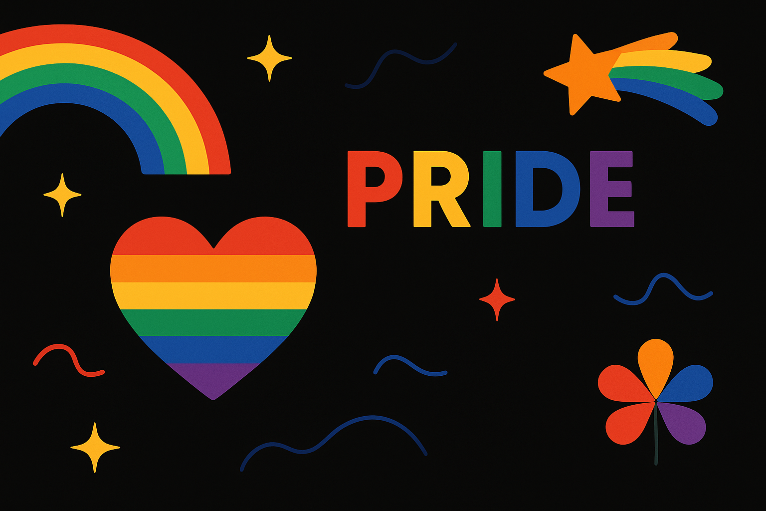 Dark mode compatible pride wallpaper
