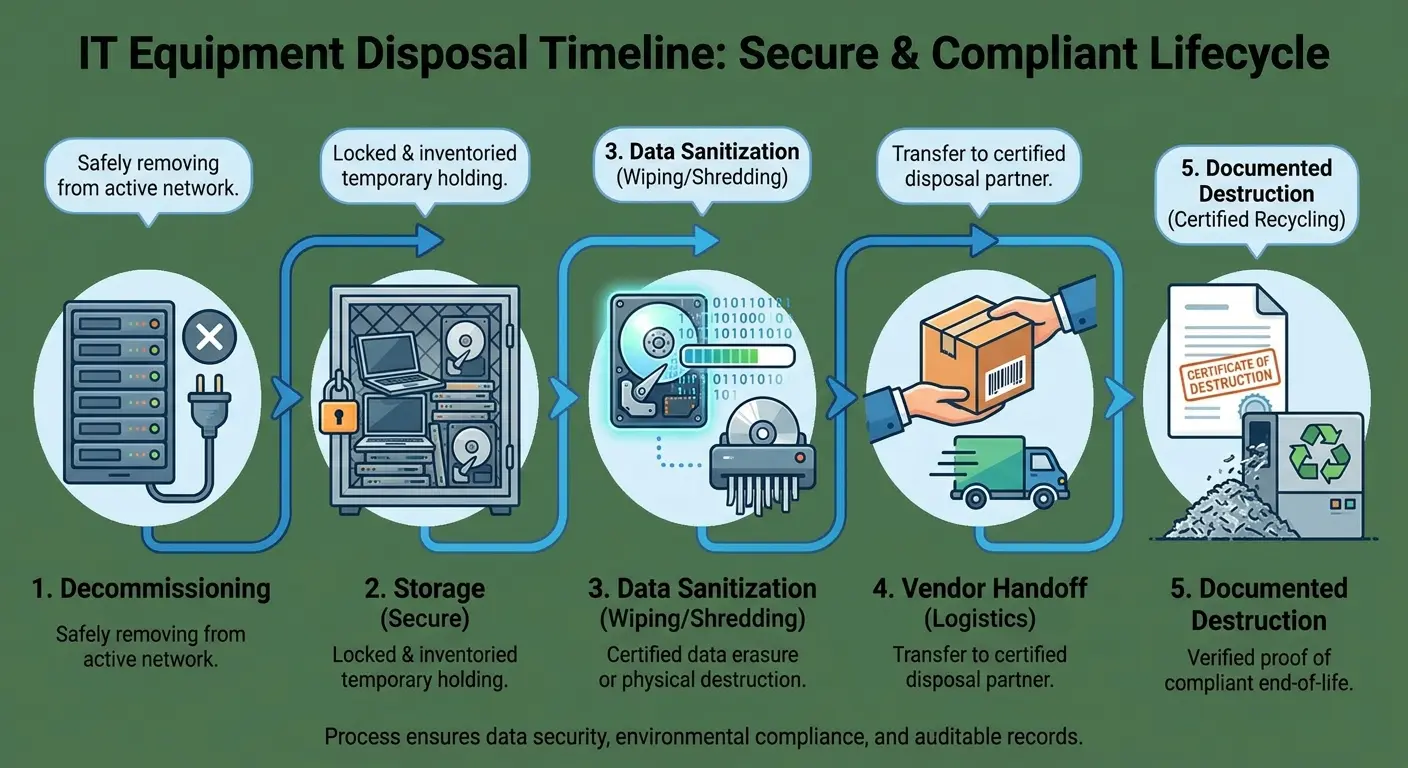 End-of-life device classification checklist visual