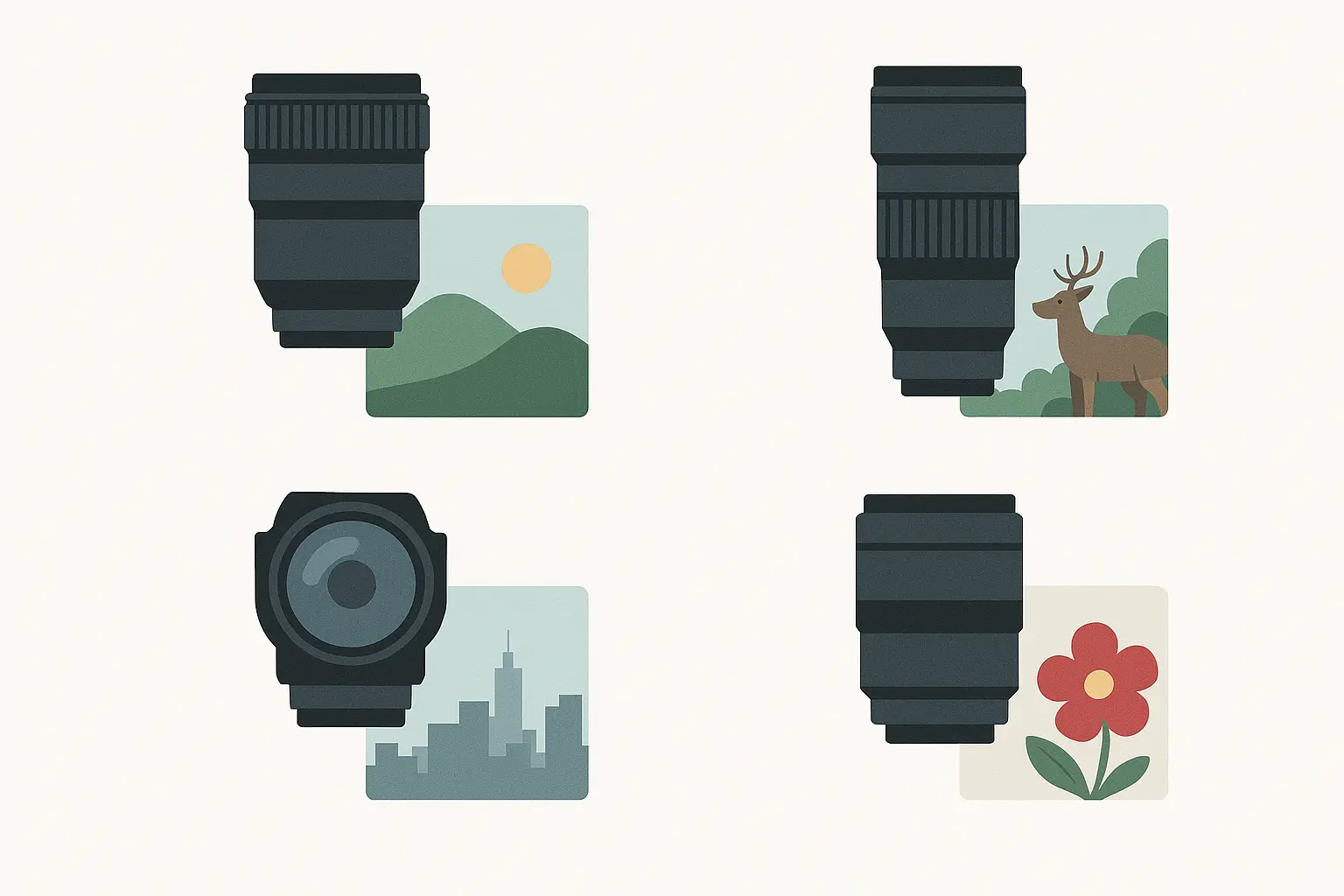 Smartphone camera comparison showing different lens capabilities