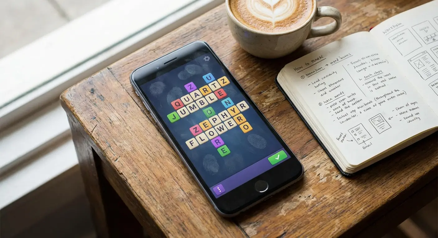 Classic word formation game on mobile device