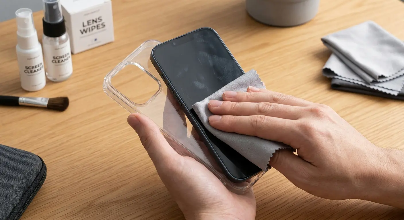 Phone case maintenance between removals