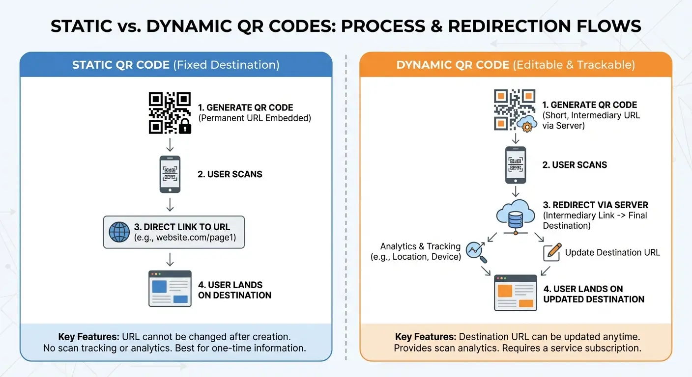 Dynamic QR code analytics dashboard