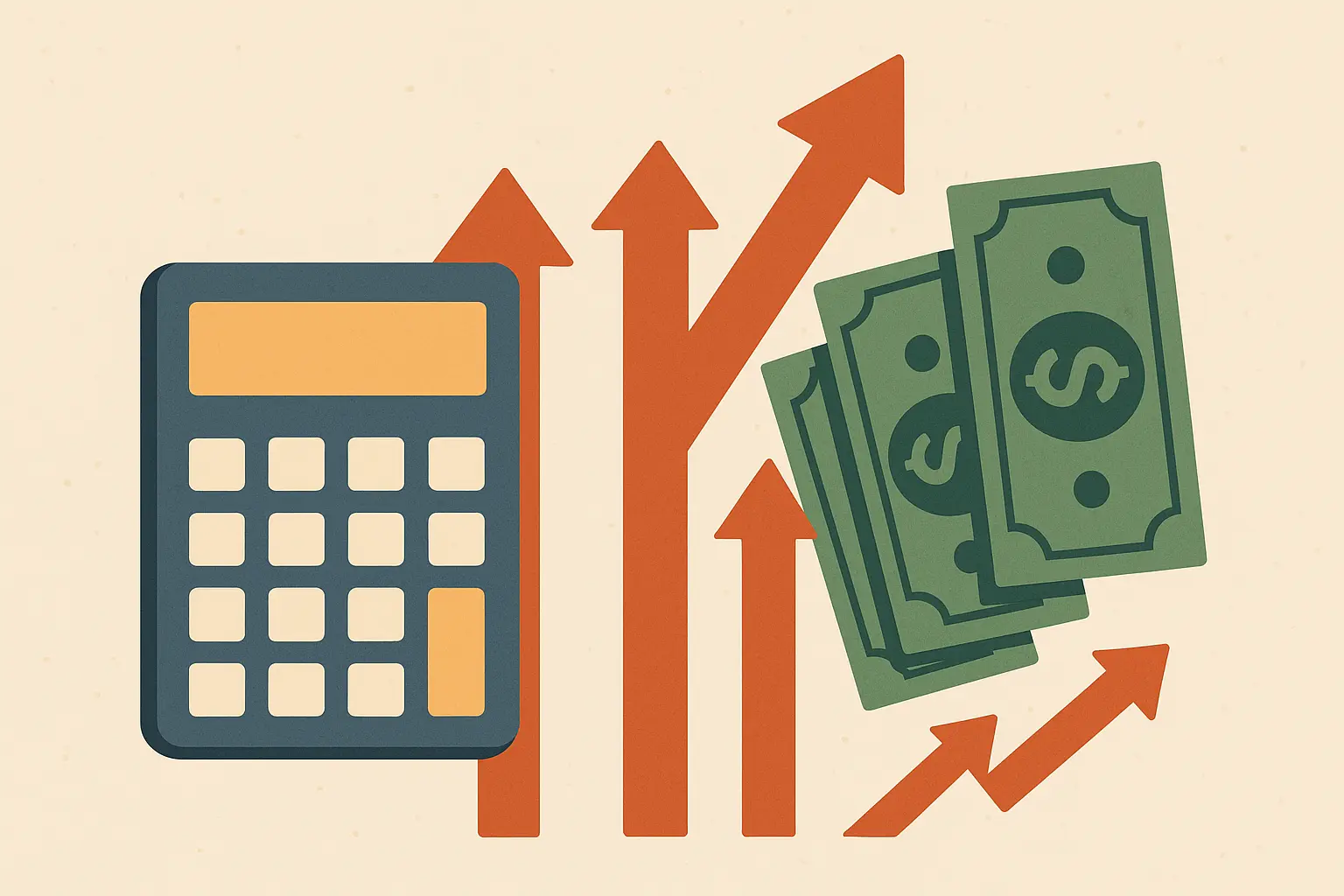 Salary inflation calculator showing purchasing power changes over time