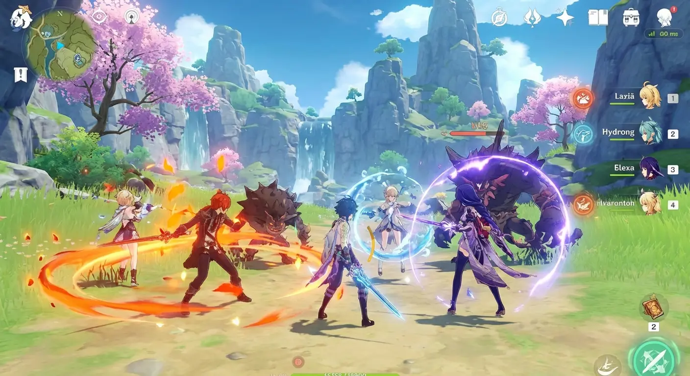 Genshin Impact open world exploration