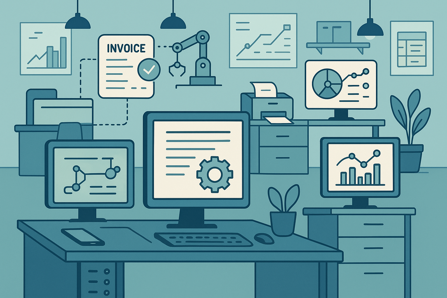 PwC accounts payable automation workflow showing invoice processing