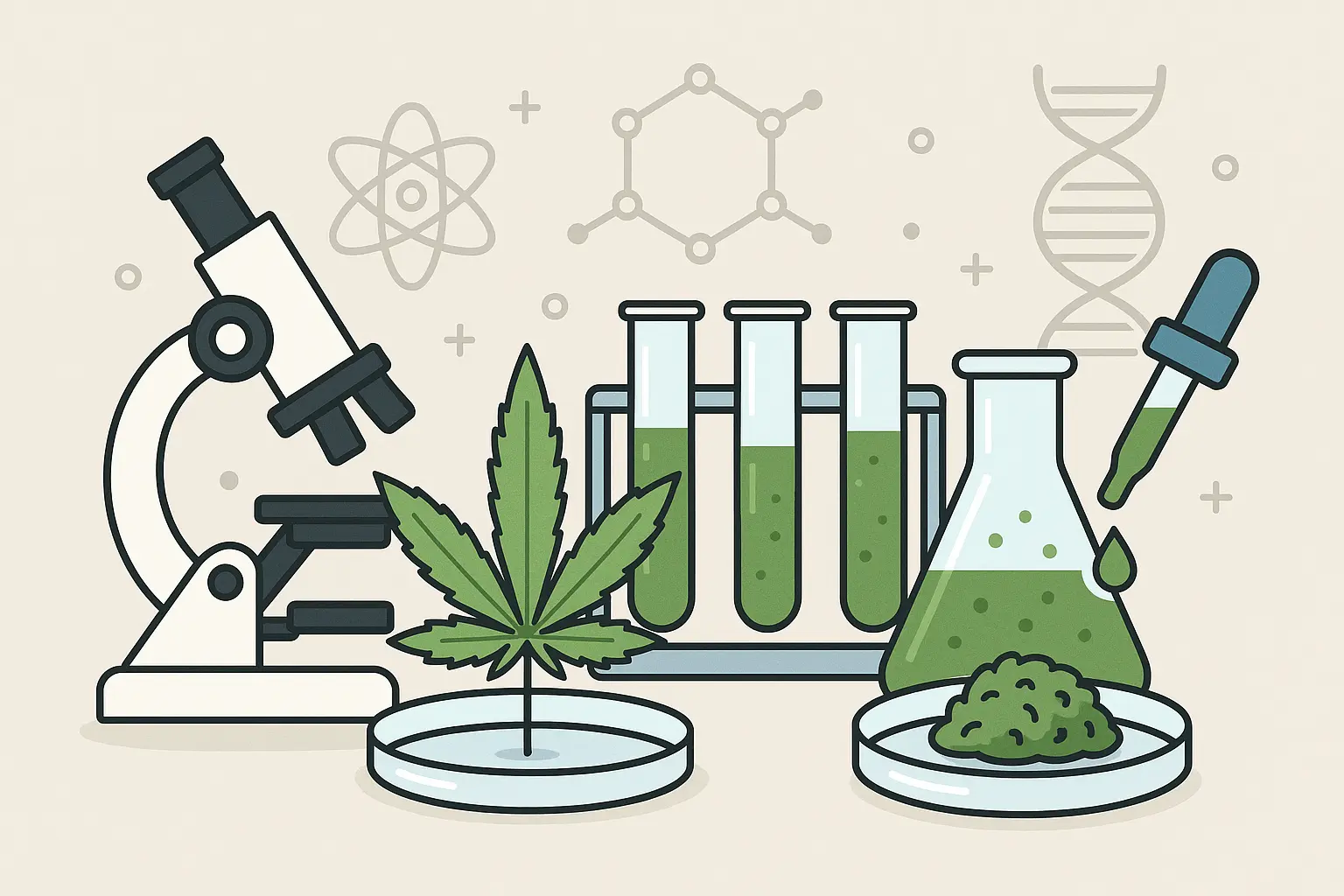 Lab testing results showing cannabinoid and terpene profiles