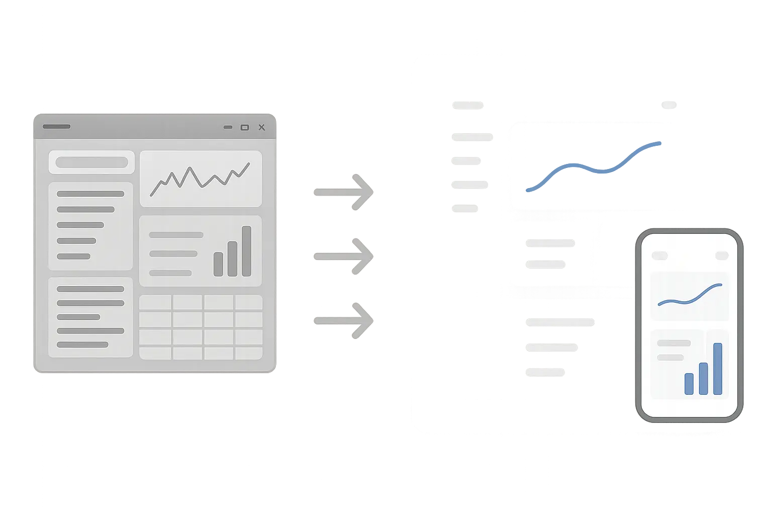 Modern user interface transformation