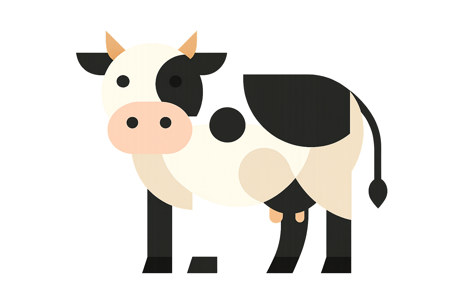 Abstract geometric cow wallpaper