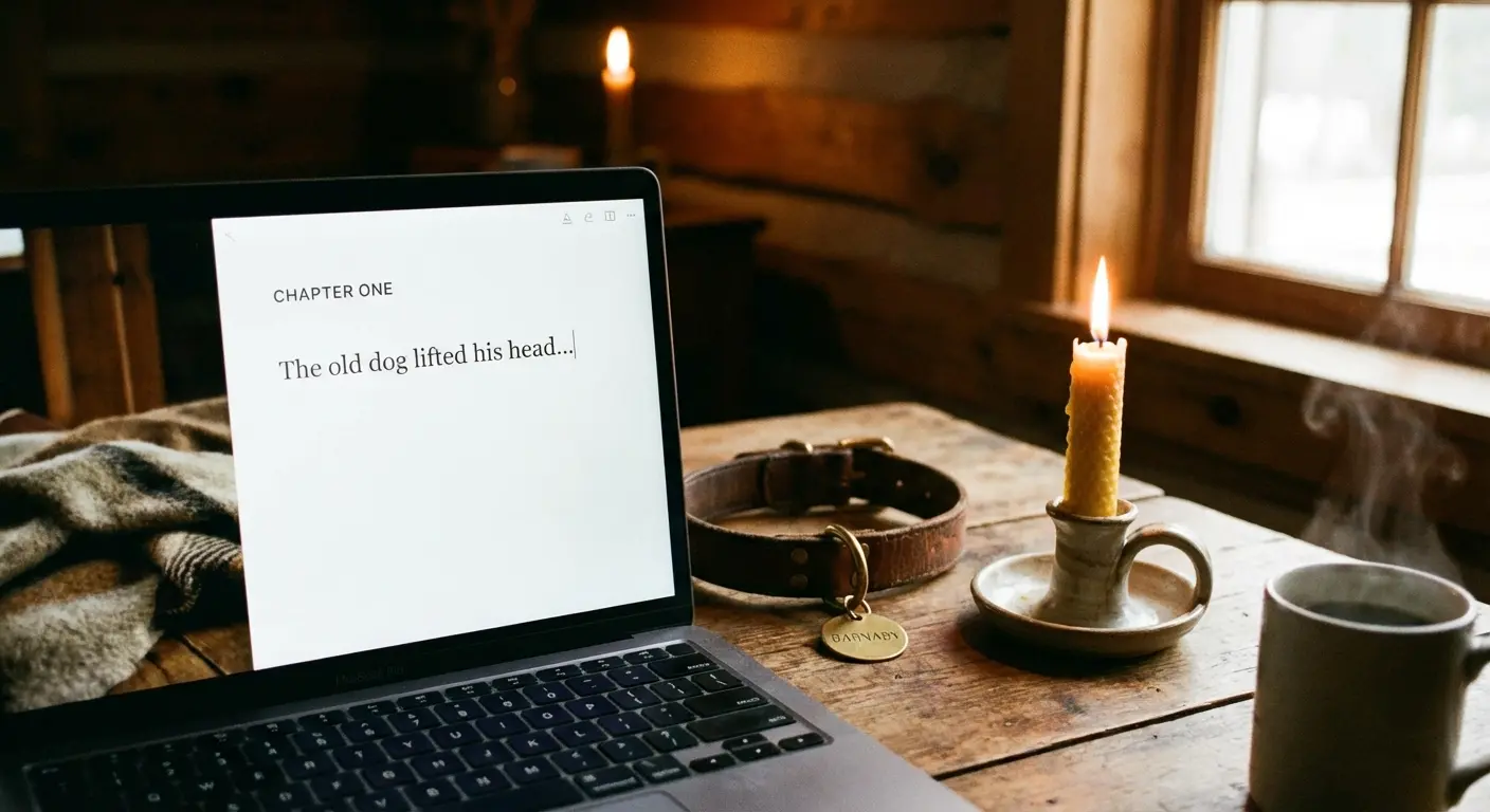 A person writing in a journal