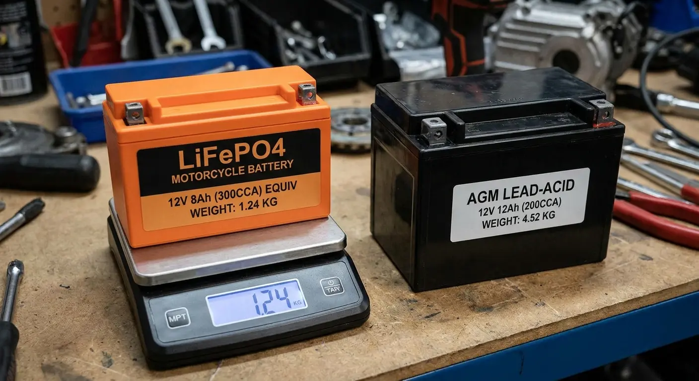 Lithium motorcycle battery installation