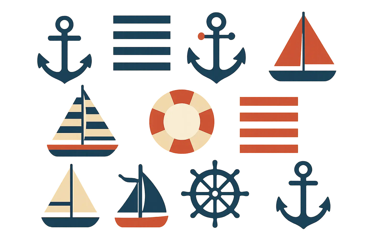 Nautical and coastal themed preppy wallpapers