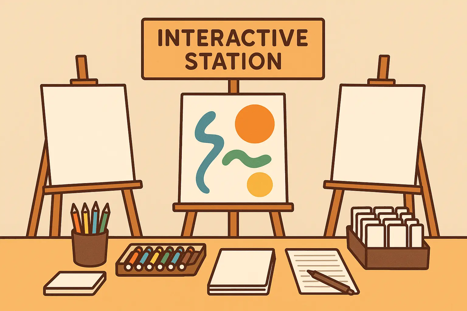 Interactive memory sharing station at celebration