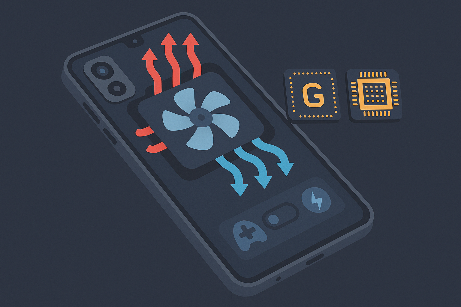 Samsung Galaxy phone during intensive gaming session showing thermal management