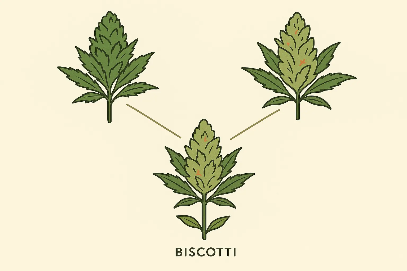 Biscotti strain cannabis buds showing dense structure