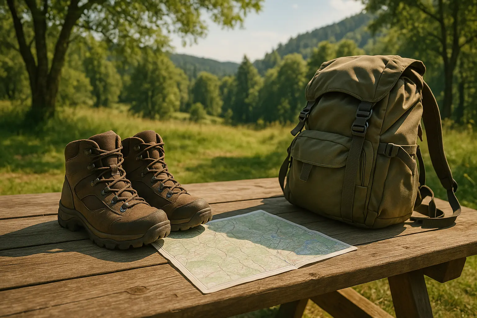 Couple exploring nature together on hiking adventure