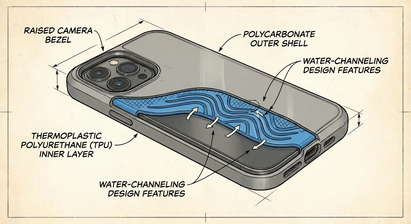 Protective case camera bezel design