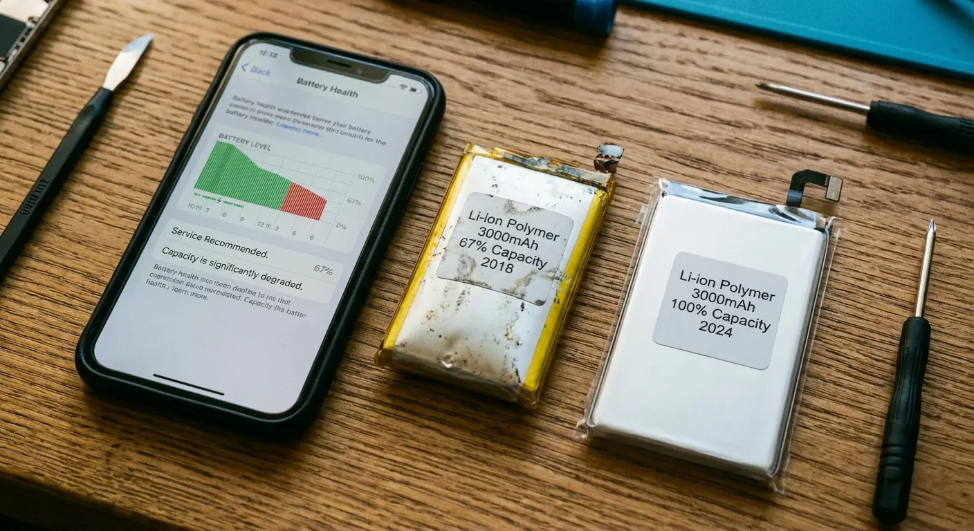 Samsung battery degradation chart over time
