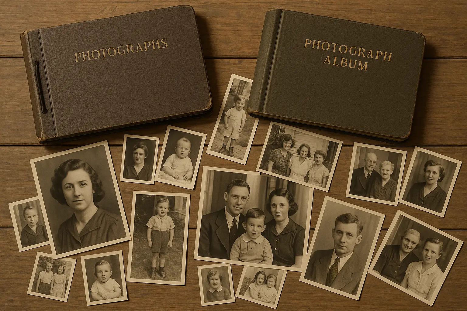 Family photo memories representing cherished moments