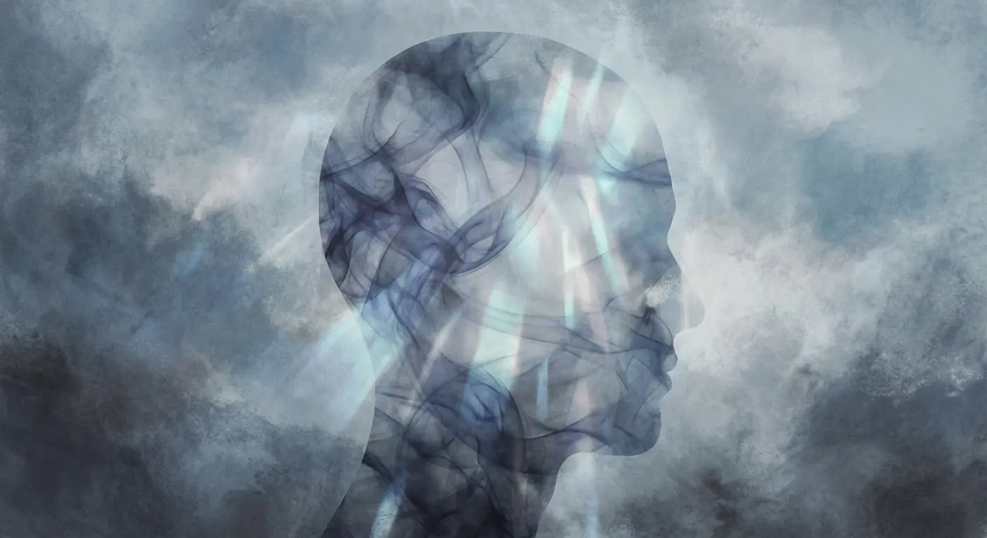 Man sitting at a desk with head in hands experiencing writer's block