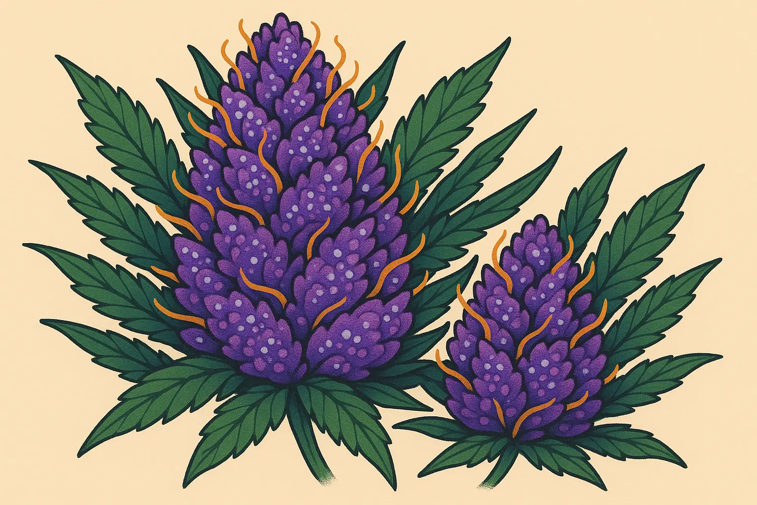 Purple Gas Mask strain showing deep purple coloration