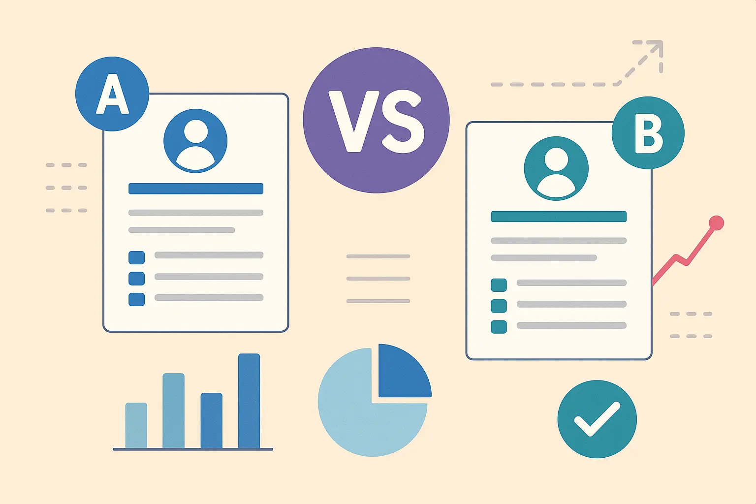 A/B testing resume versions comparison