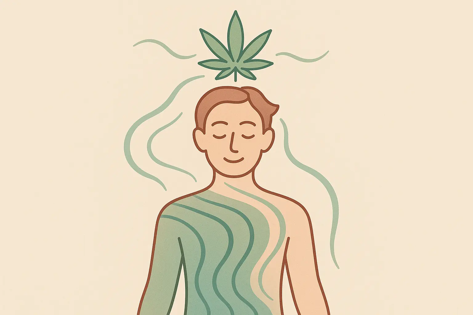 Person relaxing showing effects of Biscotti strain