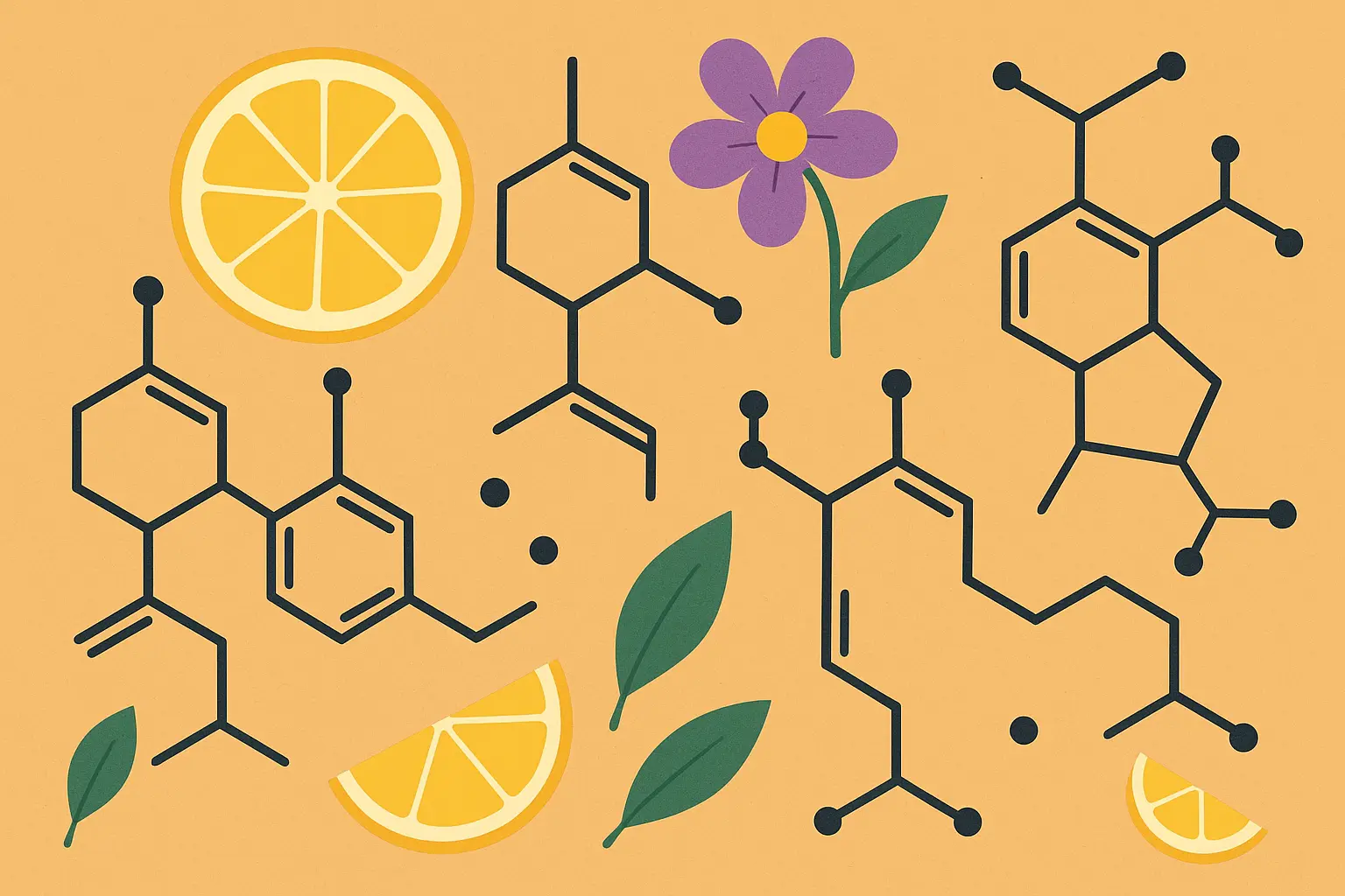 Cannabis terpene profile illustration