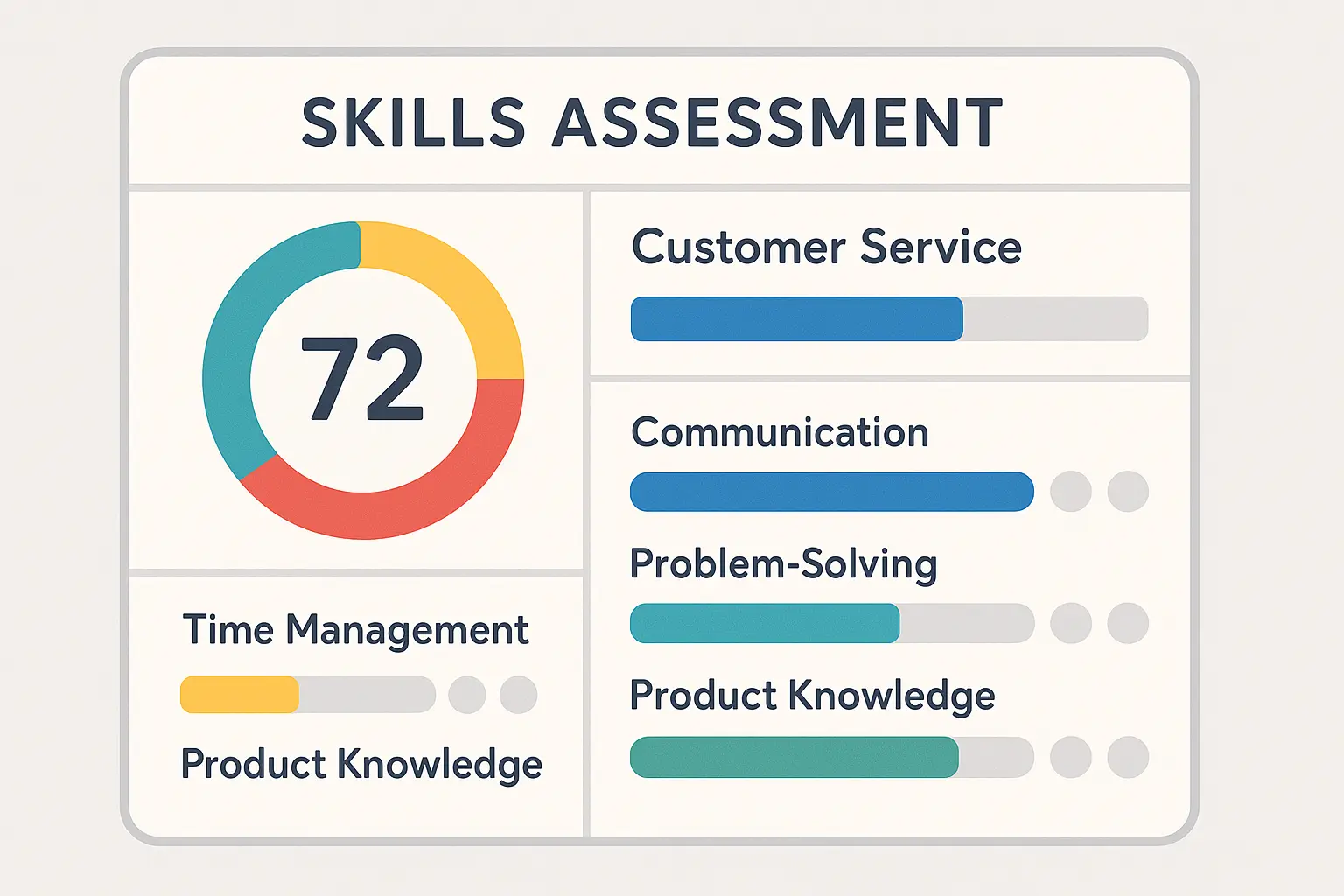 Customer service skills assessment and inventory
