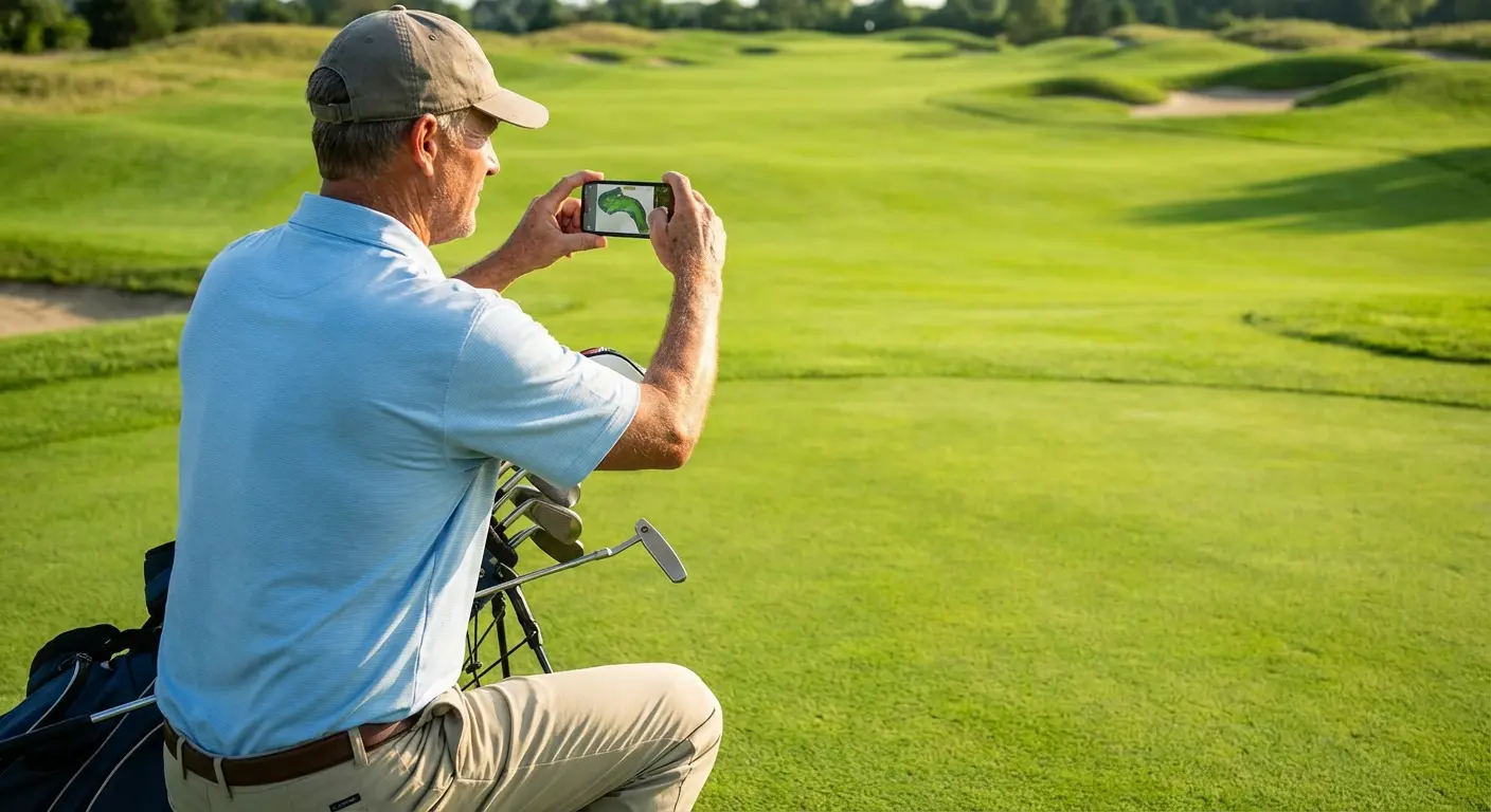 18Birdies app acting as caddie and rangefinder