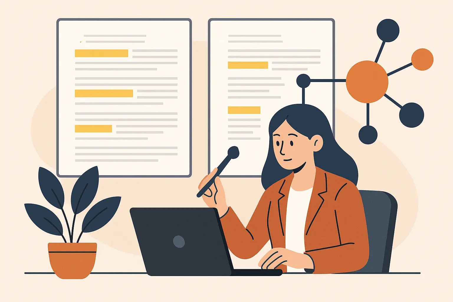Job description keyword analysis process