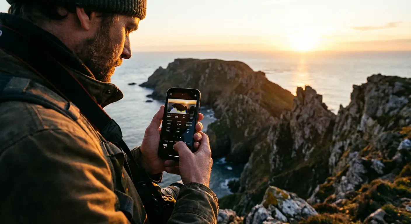 ProCamera app interface on iPhone