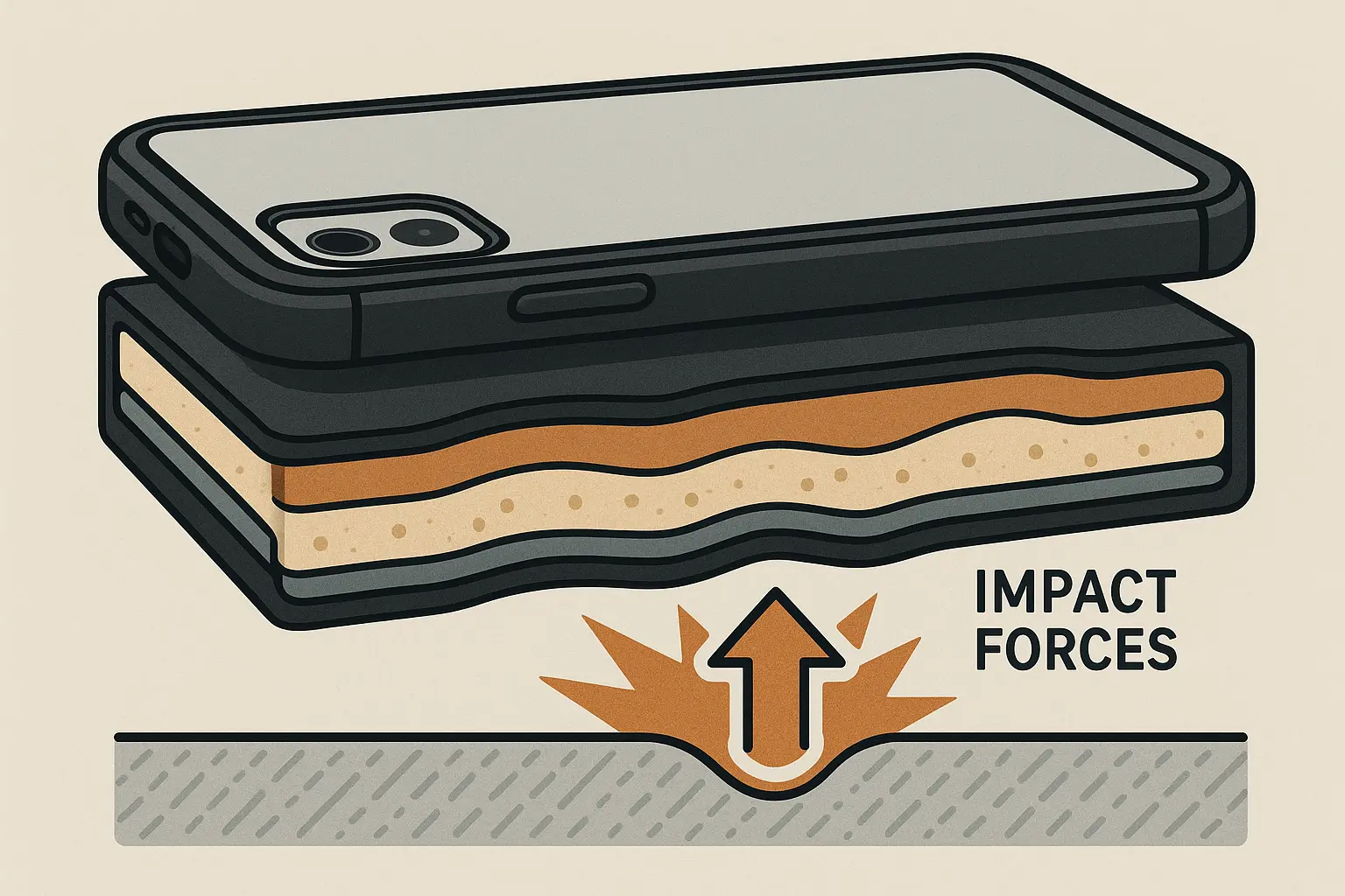 Phone case drop protection science