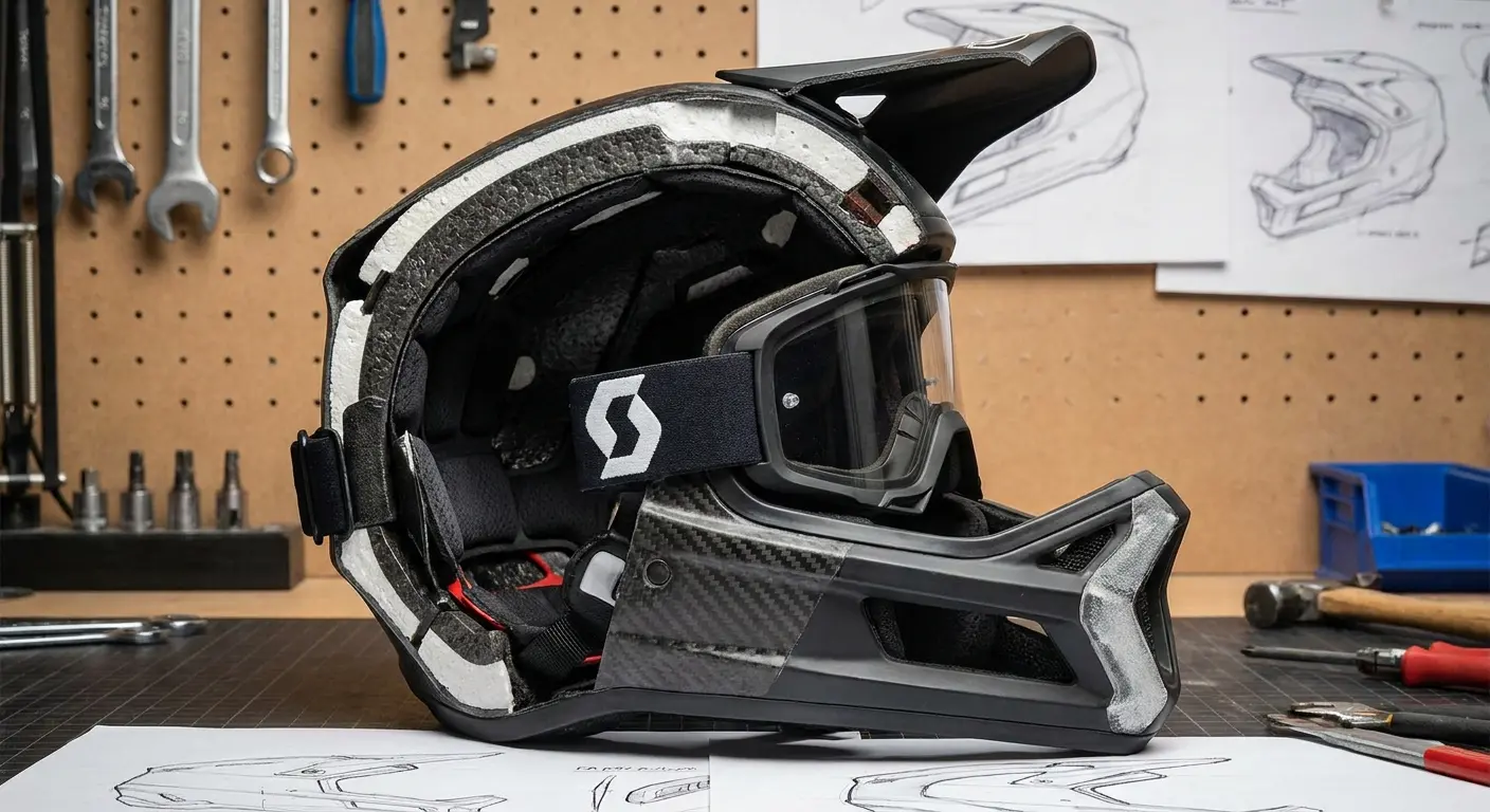 Full-face downhill mountain bike helmet