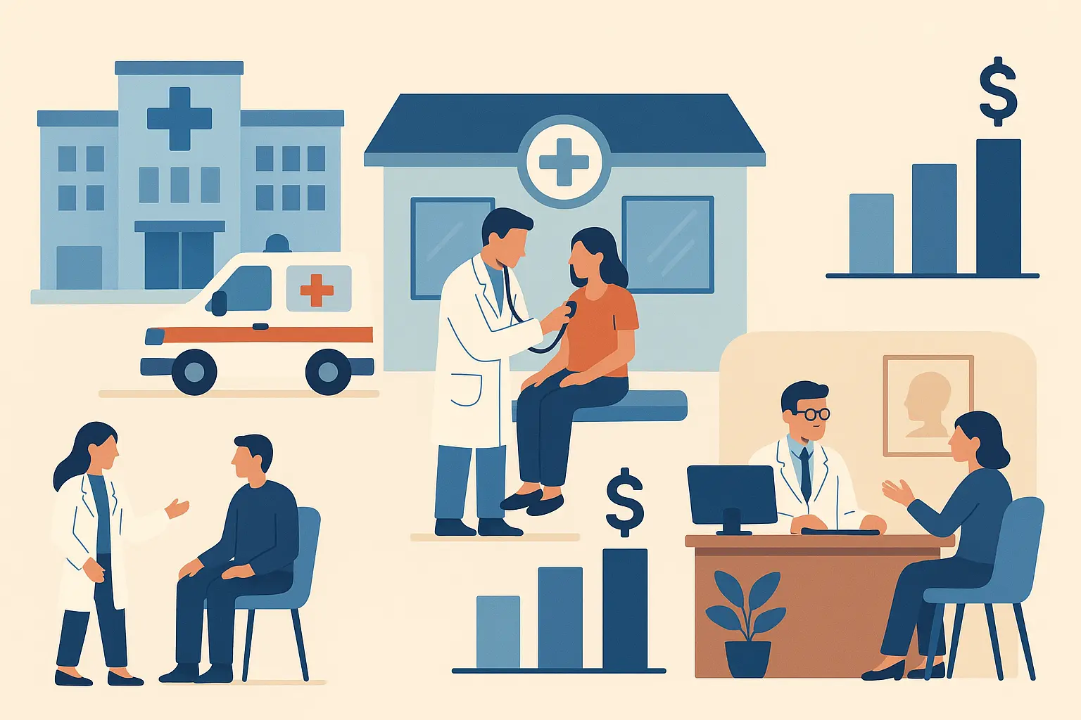 Different healthcare workplace settings