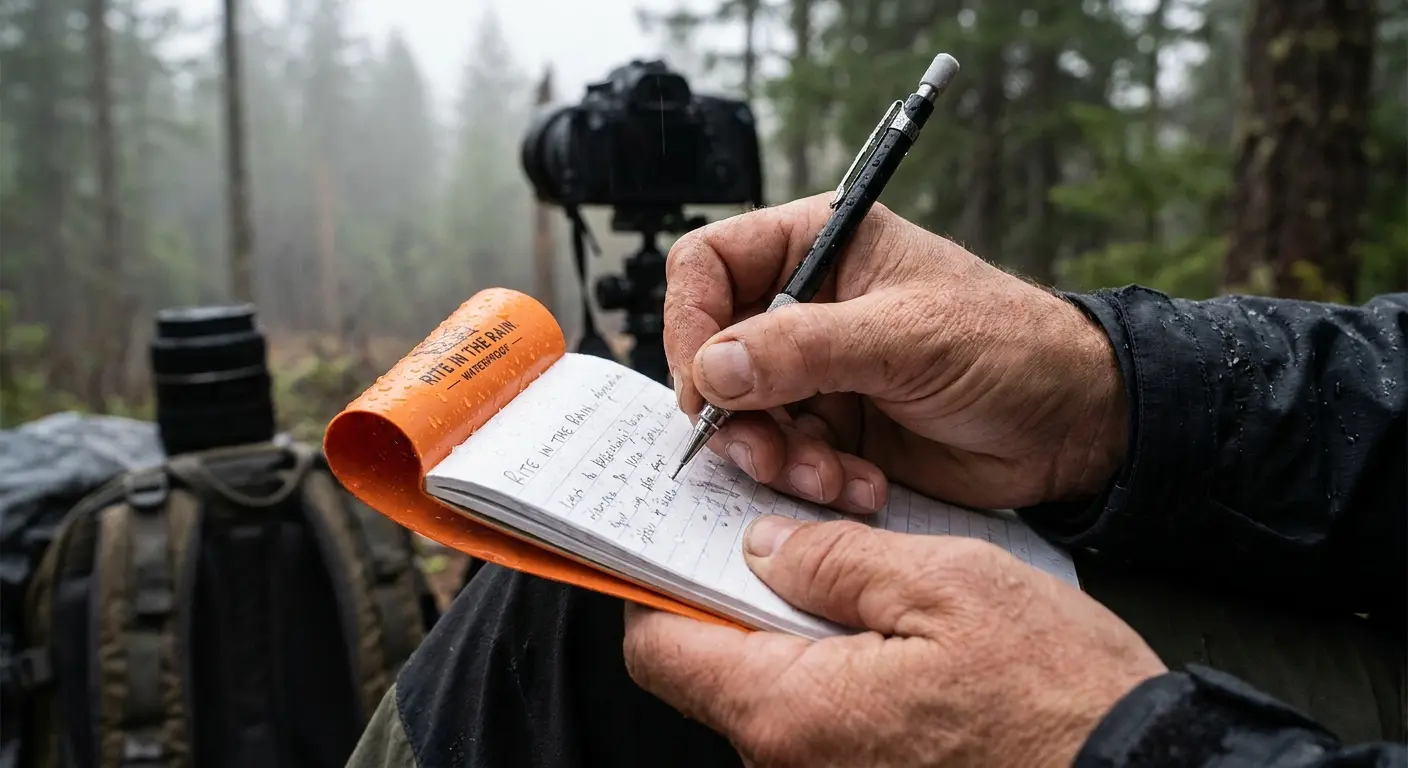 All-weather waterproof notebook and pencil set
