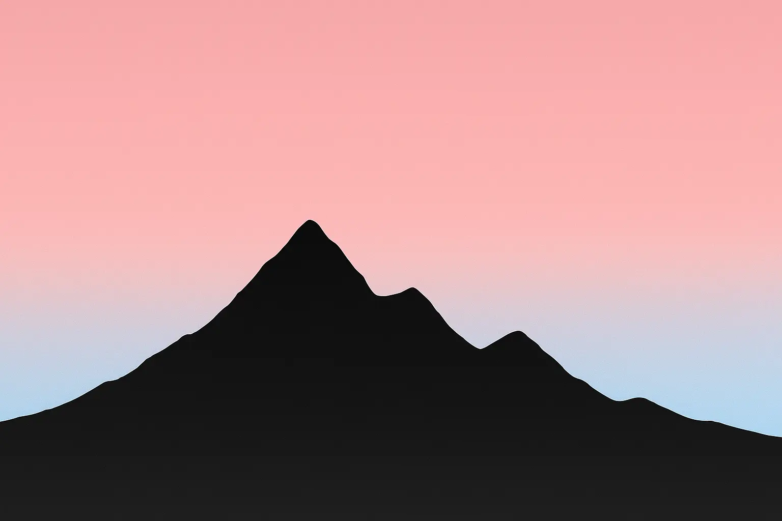 Mountain silhouette minimalist wallpaper with gradient sky