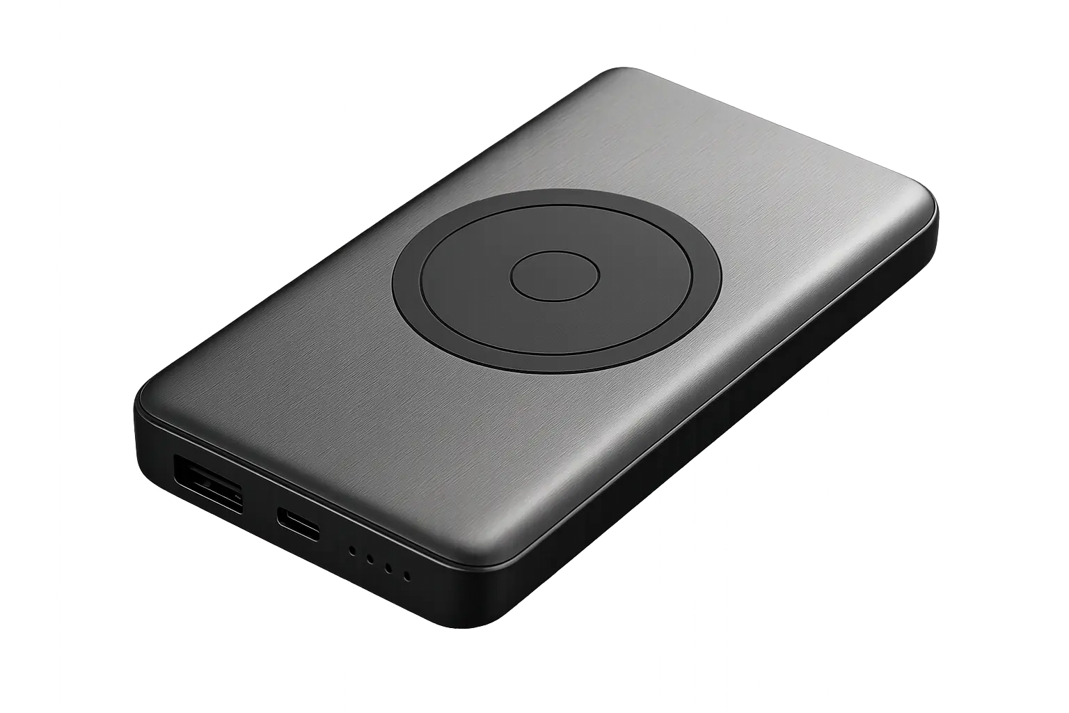 Premium power bank with luxury materials and advanced features
